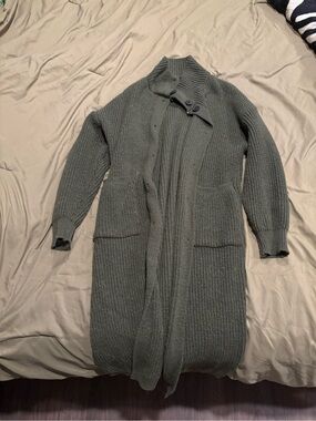 Unlisted Olive Green Long Knit Cardigan